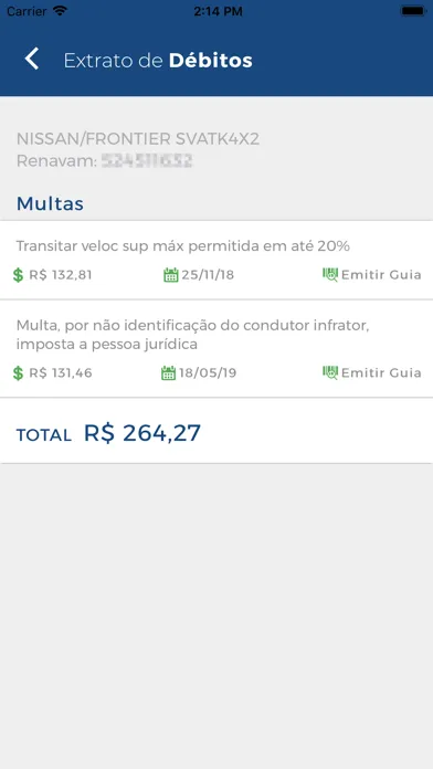 Скриншоты Detran/PR InteliGENTE