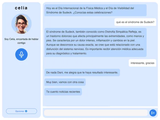 Ảnh chụp màn hình của Celia iPad 