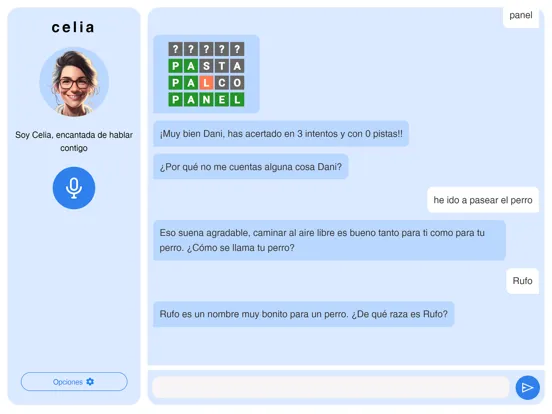 Ảnh chụp màn hình của Celia iPad 
