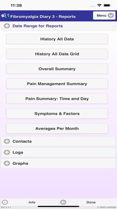 ภาพหน้าจอของ Fibromyalgia Diary 3