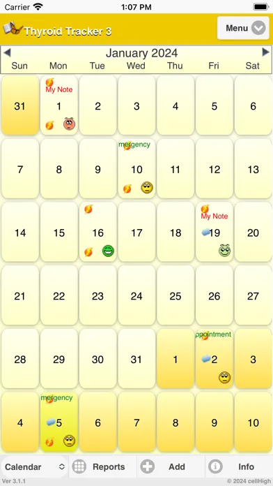 Tangkapan skrin Thyroid Tracker 3