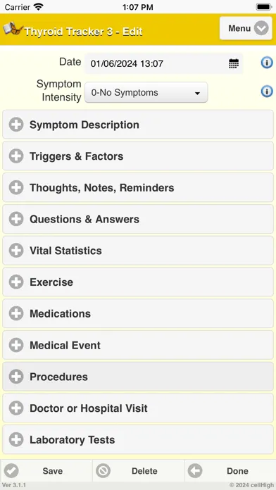 Tangkapan skrin Thyroid Tracker 3