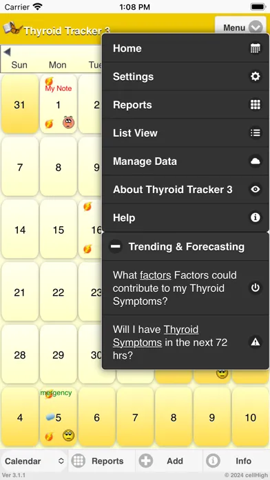 Tangkapan skrin Thyroid Tracker 3