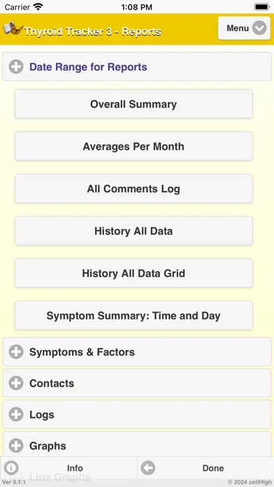 Tangkapan skrin Thyroid Tracker 3