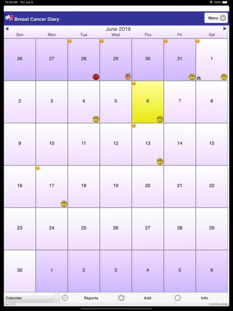 Breast Cancer Diary iPad  Screenshots