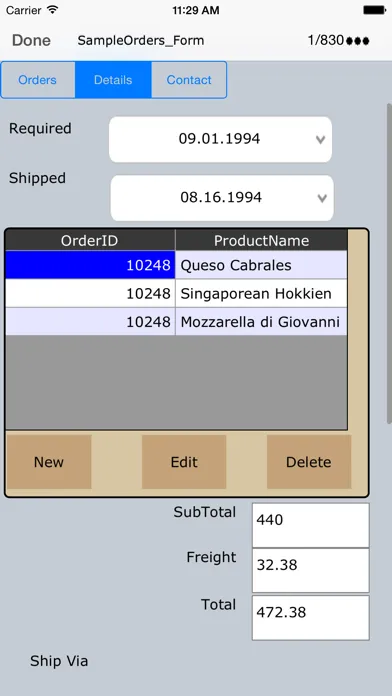 Tangkapan skrin Cellica Database WiFi
