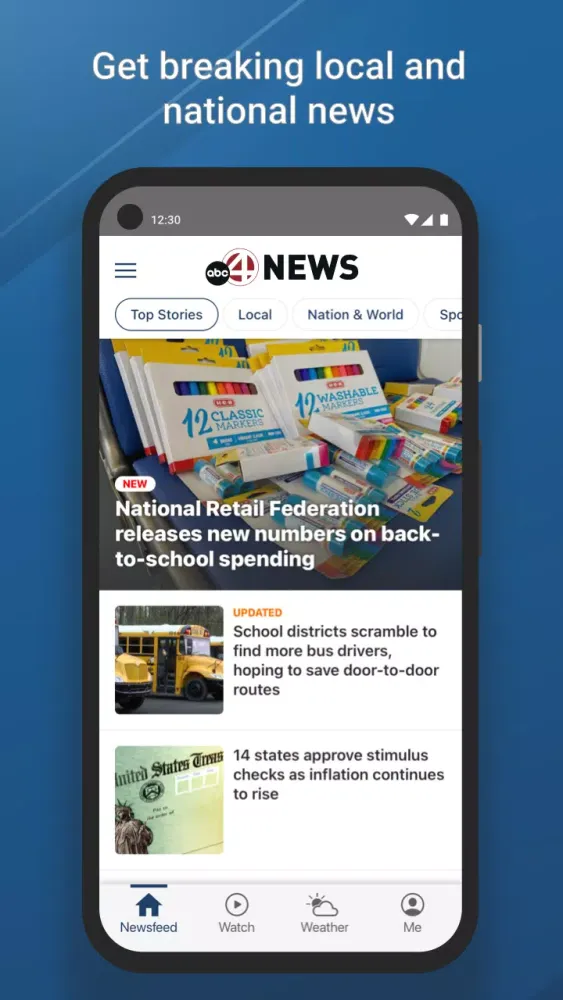 Capturas de pantalla de ABC News 4