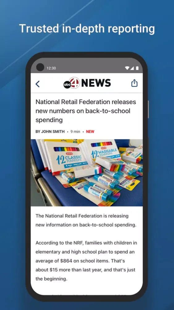 Capturas de pantalla de ABC News 4