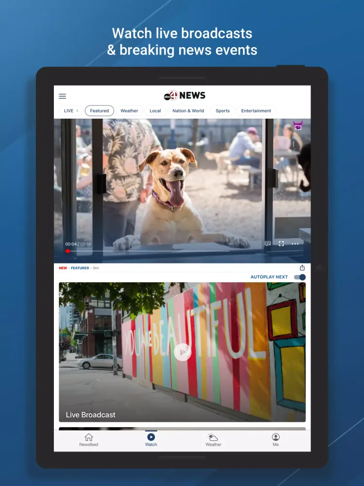 Capturas de pantalla de ABC News 4
