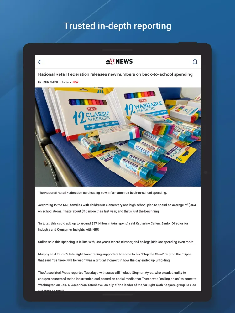 Capturas de pantalla de ABC News 4