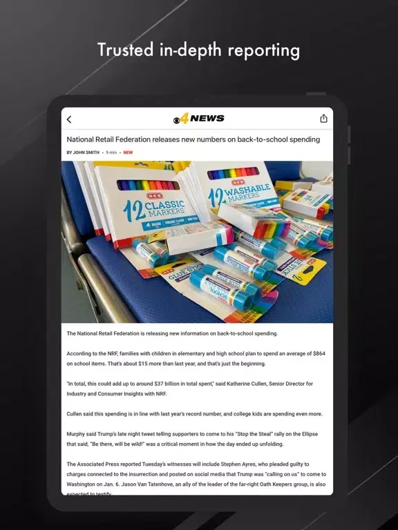 Capturas de tela do CBS4 News Gainesville iPad 