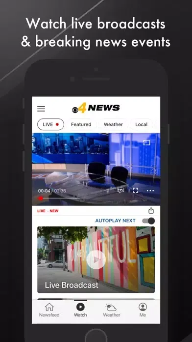 Capturas de tela do CBS4 News Gainesville