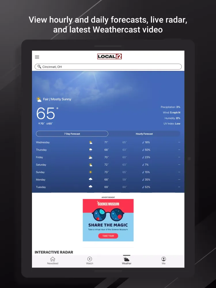 WKRC Local 12 سکرین شاٹس