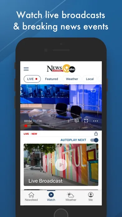 Captures d'écran de WTVC News 9