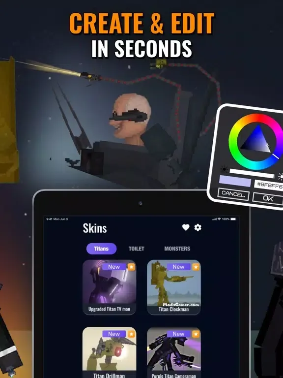 TV Man Titan for Melon：Sandbox iPad  স্ক্রিনশট