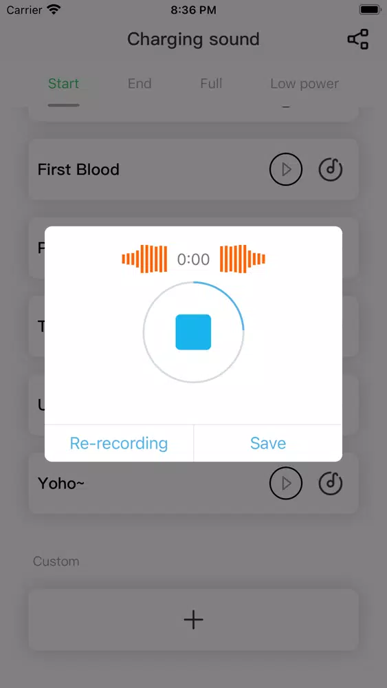 Capturas de tela do Charging Sound+
