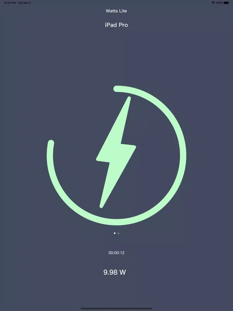 Tangkapan layar Watts Lite iPad 