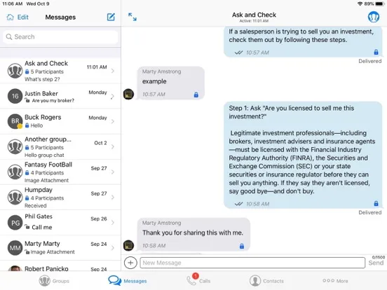 CellTrust SL2 for Microsoft iPad  スクリーンショット