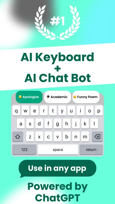 Zrzuty ekranu AI Keyboard Assistant Chat Bot