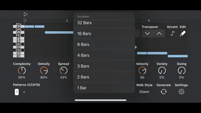 تصاویر Auto Bass AUv3 MIDI Generator