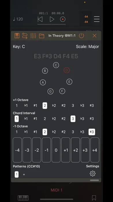 Ảnh chụp màn hình của In Theory - Interval Keyboard