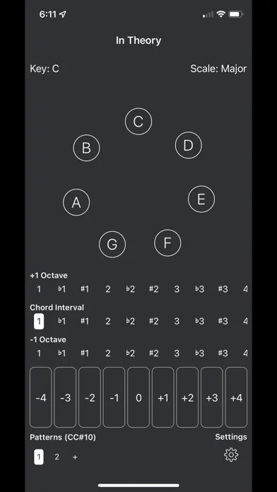 Ảnh chụp màn hình của In Theory - Interval Keyboard
