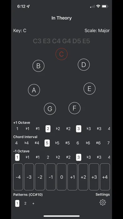 Ảnh chụp màn hình của In Theory - Interval Keyboard