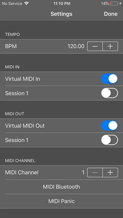 Tangkapan layar LoopBud - AUv3 MIDI Recorder