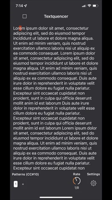 Capturas de pantalla de Textquencer Sequencer & Synth