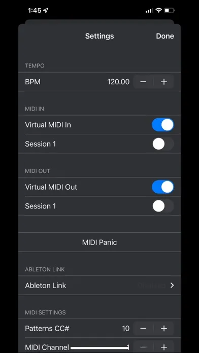 ภาพหน้าจอของ ShiftBud Generative MIDI AUv3