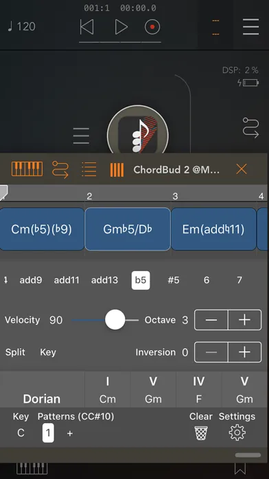 ChordBud 2 AUv3 MIDI Sequencer Screenshots
