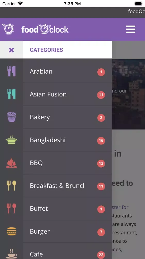 Ảnh chụp màn hình của foodOclock - Bangladesh