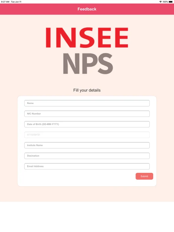 INSEE NPS iPad 应用截图