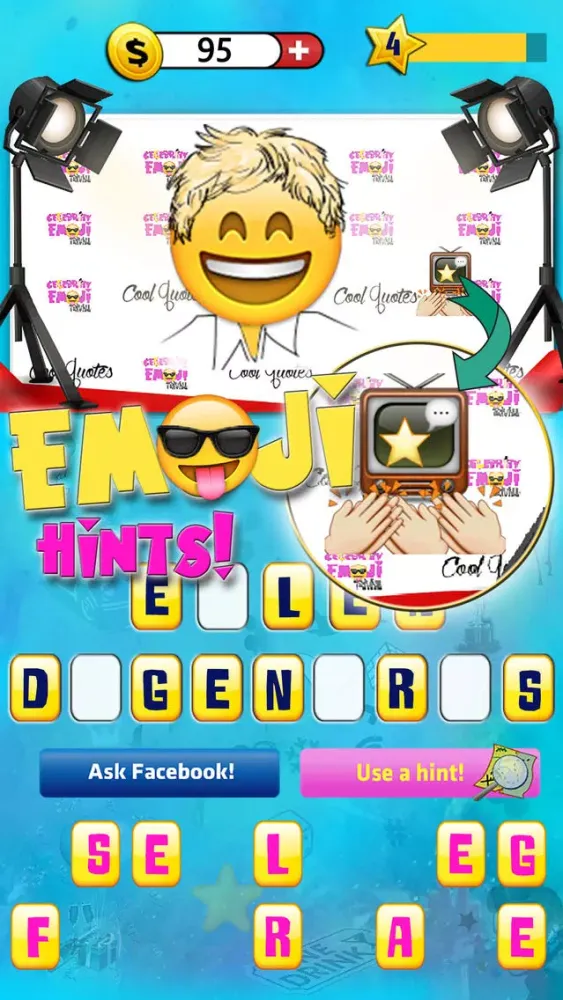 Screenshot di Celebrity emoji guess - Have fun guessing the famous celeb, talented musician and sport icon