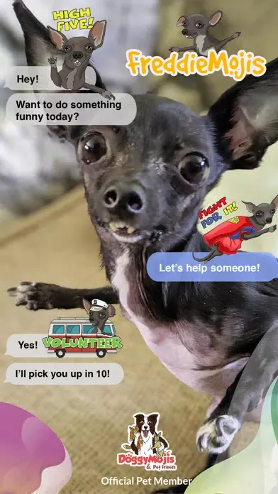Tangkapan skrin FreddieMojis - Chihuahua emoji