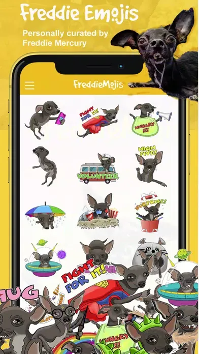 Tangkapan skrin FreddieMojis - Chihuahua emoji