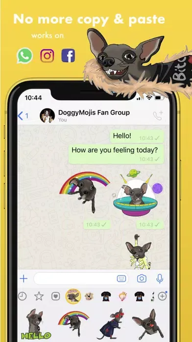 Tangkapan skrin FreddieMojis - Chihuahua emoji