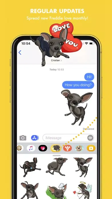 Tangkapan skrin FreddieMojis - Chihuahua emoji