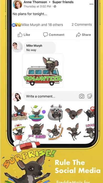Tangkapan skrin FreddieMojis - Chihuahua emoji