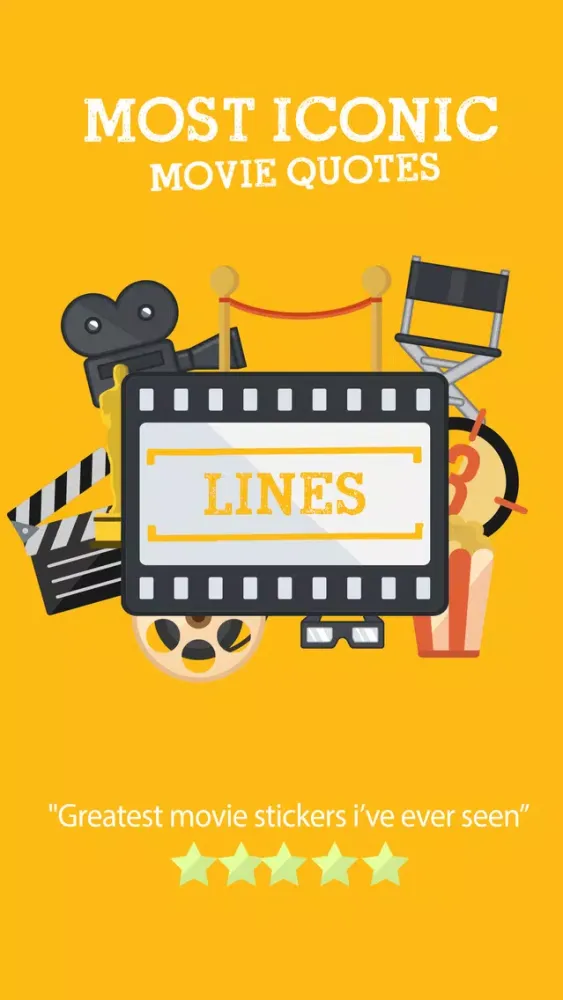 Movie Lines -Best famous quotes hollywood stickers স্ক্রিনশট