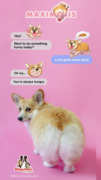 Скриншоты MaxiMojis - Corgi dog stickers