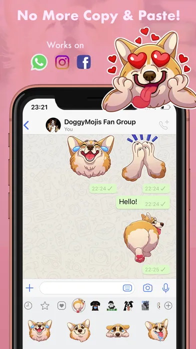Скриншоты MaxiMojis - Corgi dog stickers