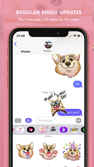 Скриншоты MaxiMojis - Corgi dog stickers