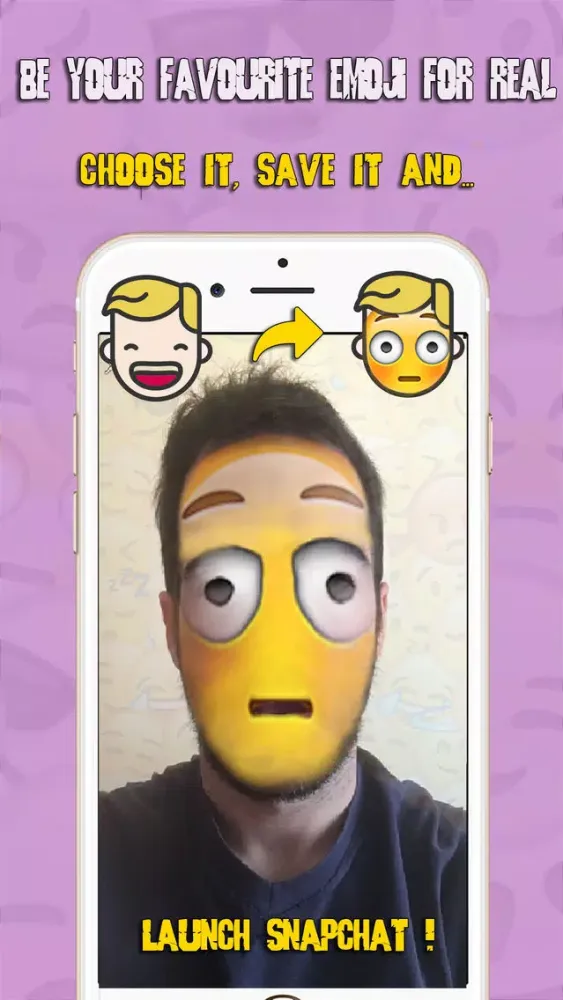 تصاویر Snap Moji Effect - HD Emoji faces for Snapchat face swap filters