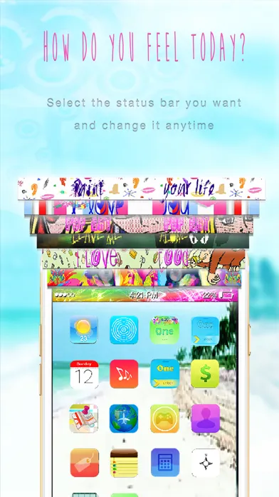 Ảnh chụp màn hình của Status bar one - Paint your screen with amazing style