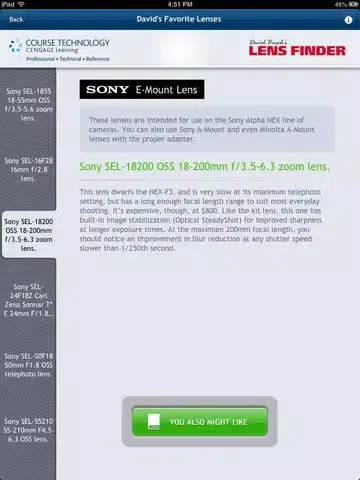 تصاویر David Busch’s Lens Finder iPad 