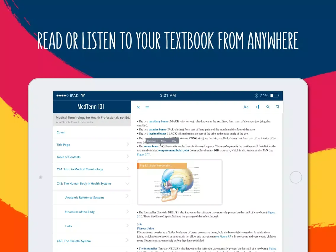 Tangkapan skrin Cengage Mobile iPad 