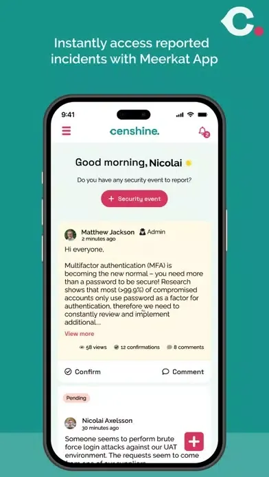 Tangkapan skrin Censhine Meerkat