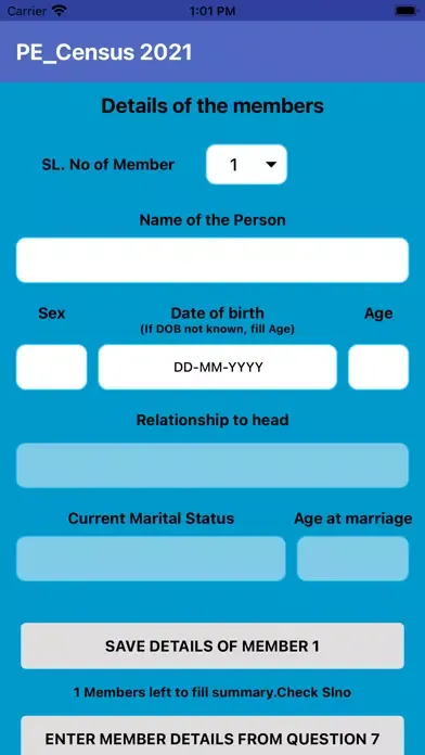 Census 2021-PE Screenshots