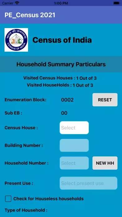 Census 2021-PE Screenshots